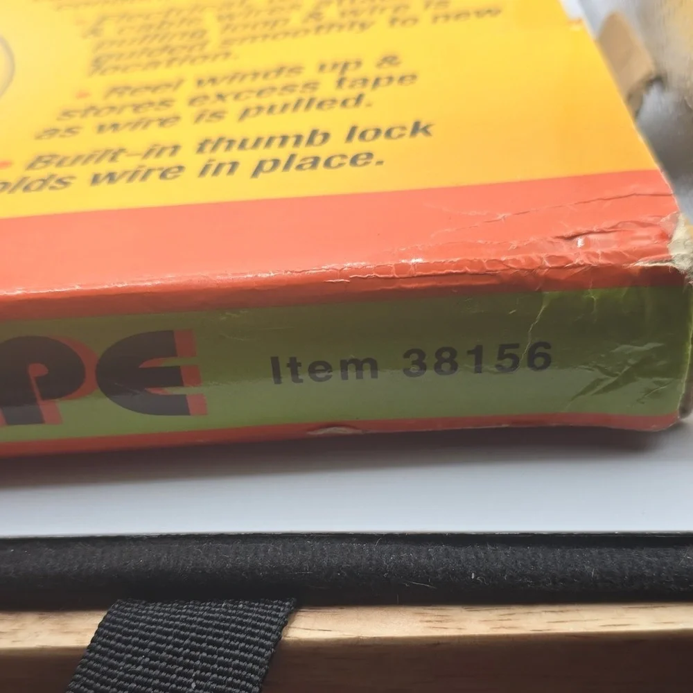 50' Fish Tape Flexible Steel Cable‎ Puller Orange 1/8